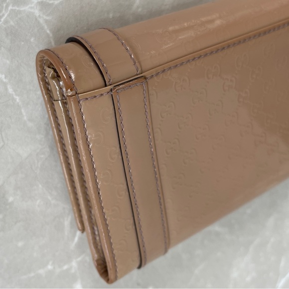 Gucci Blush Pink Patent Microguccissima Leather Continental Wallet - Picture 6 of 17